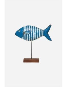 pez de rayas en metal 