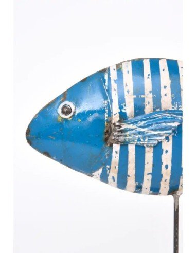  pez de rayas en metal 
