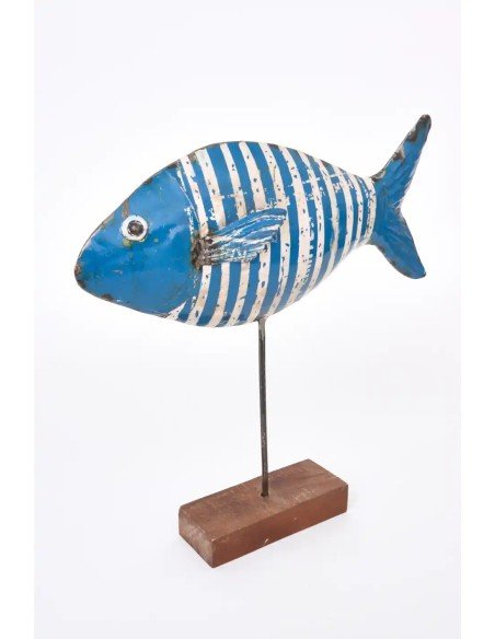  pez de rayas en metal 
