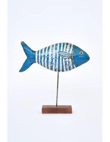  pez de rayas en metal 
