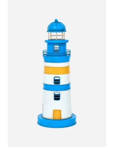Faro eléctrico azul y amarillo 