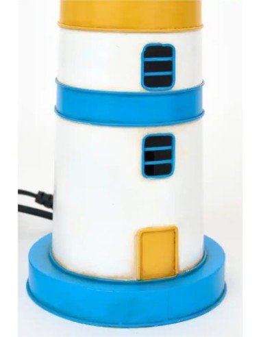 Faro eléctrico azul y amarillo 