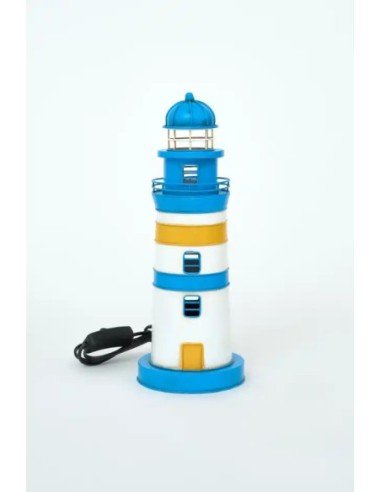  Faro eléctrico azul y amarillo 