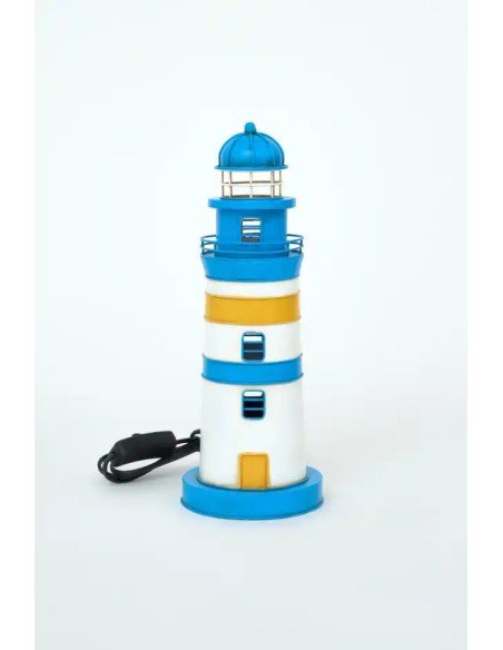  Faro eléctrico azul y amarillo 