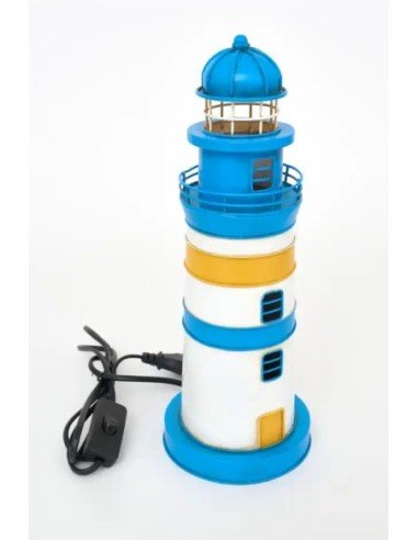  Faro eléctrico azul y amarillo 