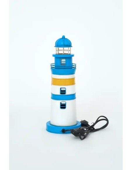  Faro eléctrico azul y amarillo 