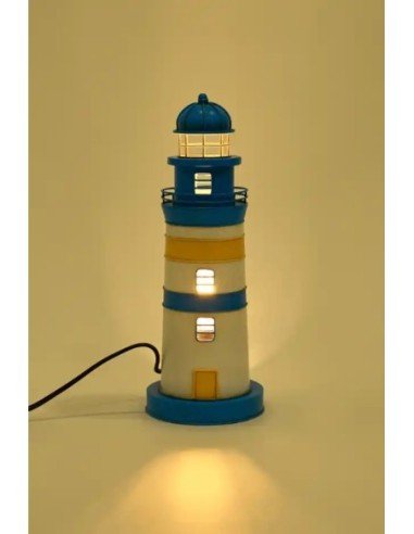  Faro eléctrico azul y amarillo