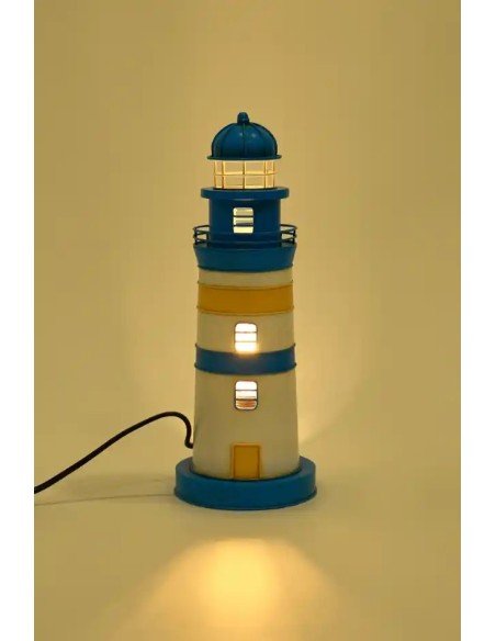  Faro eléctrico azul y amarillo