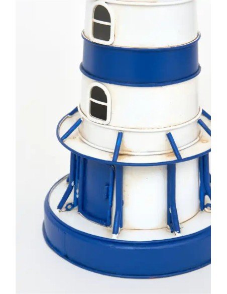  lampara faro eléctrico azul y blanco 