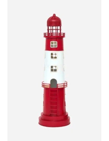 faro electrico rojo y blanco 