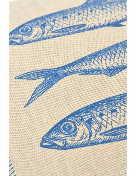  cojín de algodón con peces 