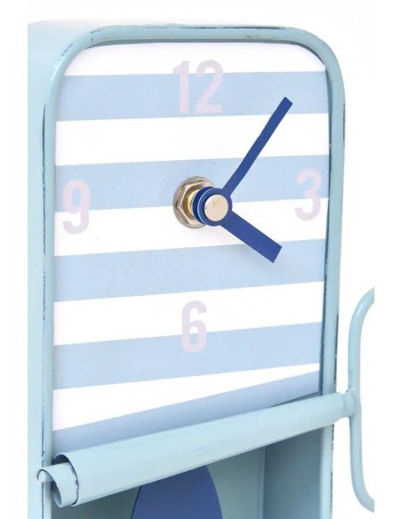  Reloj lata de sardinas azul cielo grande 