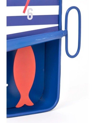  Reloj azul marino lata de sardinas pequeño 
