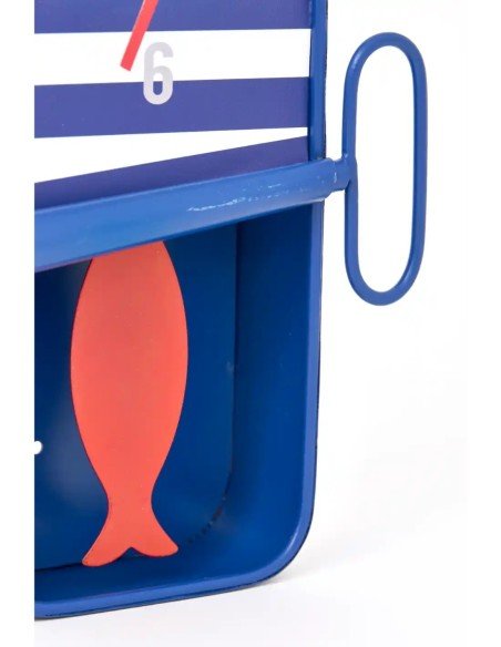  Reloj azul marino lata de sardinas pequeño 