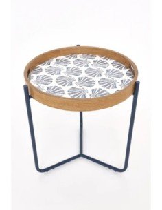 Mesa blanca esmaltado con bandeja  2