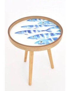 mesa esmaltada de madera pequeña 