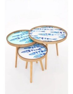 mesa esmaltada de madera pequeña  2