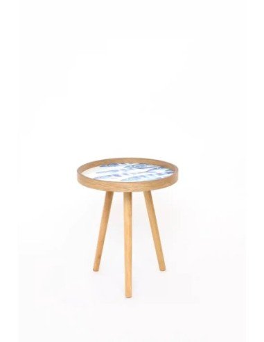  mesa esmaltada de madera pequeña 