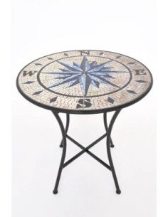 mesa mosaico rosa de los vientos 