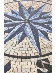 mesa mosaico rosa de los vientos  2