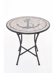 mesa mosaico cerámica ancla 