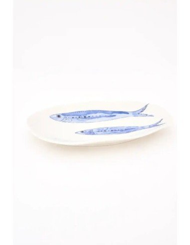  plato porcelana peces 