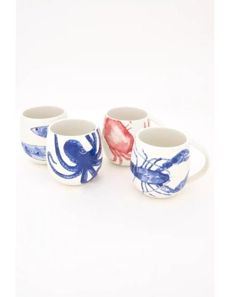  taza porcelana pulpo