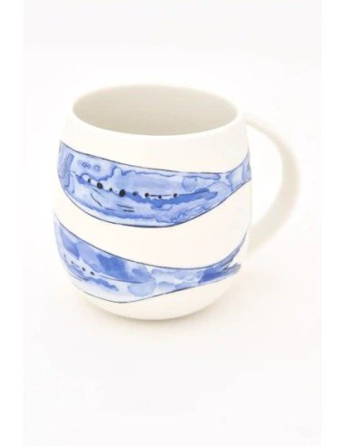  taza porcelana peces 