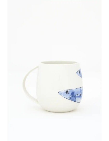  taza porcelana peces 