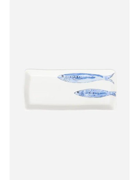 Plato rectangular peces porcelana 