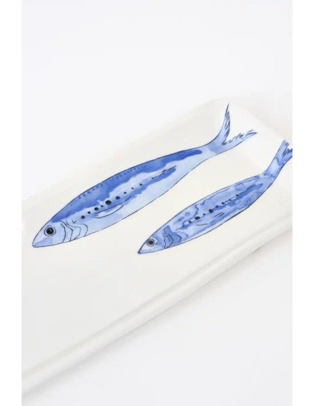  Plato rectangular peces porcelana 