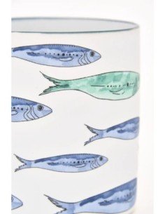 Mug de gres banco de peces  2