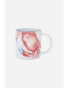 mug de gres cangrejo rojo 