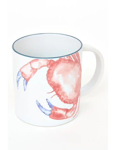  mug de gres cangrejo rojo 