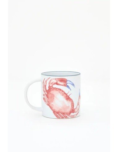  mug de gres cangrejo rojo 