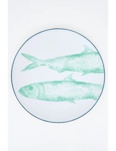 plato grande gres peces 