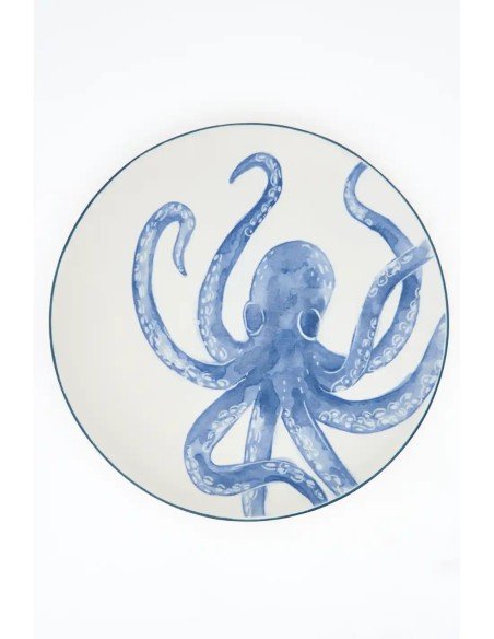 plato grande gres pulpo 