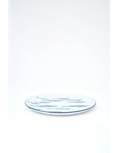  plato grande gres banco de peces 