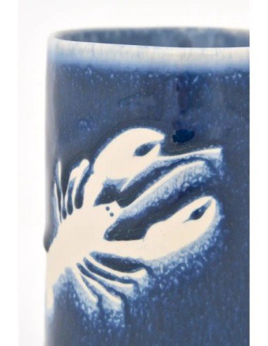  taza cerámica gres langosta 