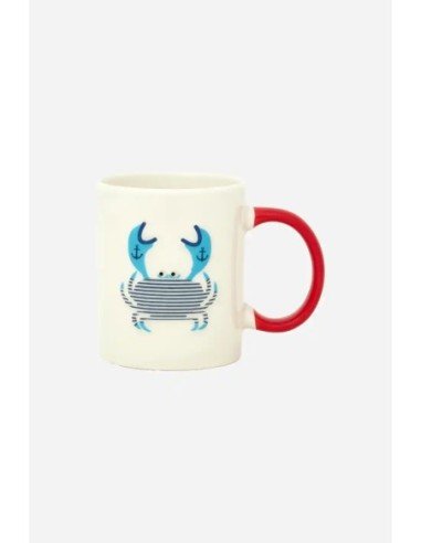 taza ceramica cangrejo 