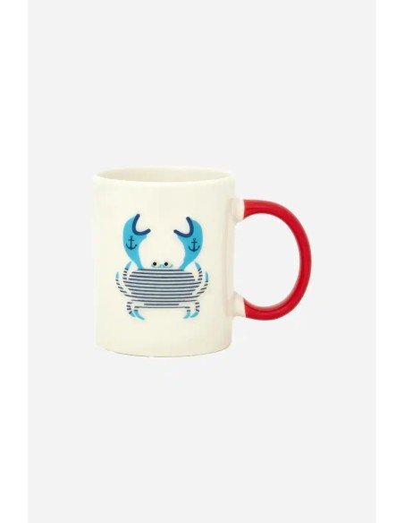 taza ceramica cangrejo 