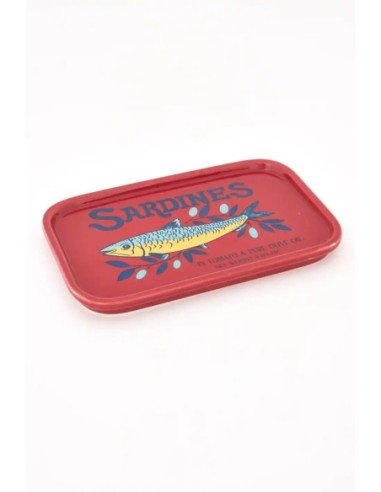  Plato vintage sardinas de dolomita - Rojo 