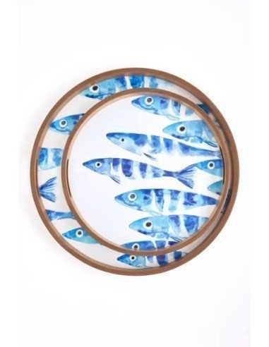  bandeja grande peces acuarela 
