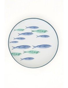 plato postre banco peces 