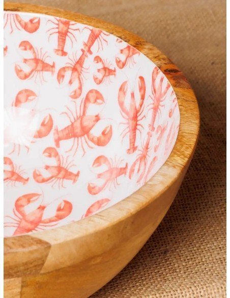  Bol madera de mango langosta 