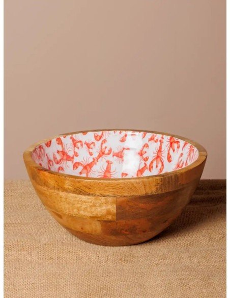  Bol madera de mango langosta 