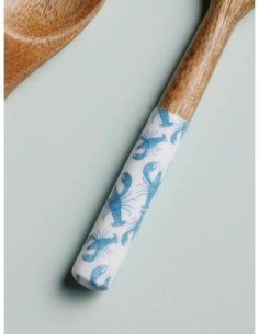 cubiertos madera langosta azul  2