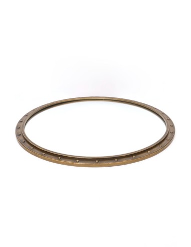 Espejo decorativo ojo de buey de 35 cm para ambientes náuticos, rústicos y vintage.