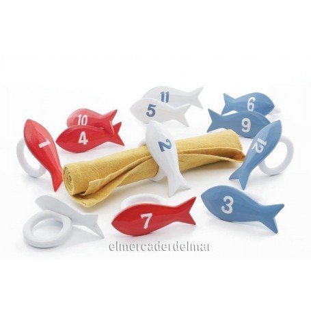 Servilleteros náuticos en forma de pez