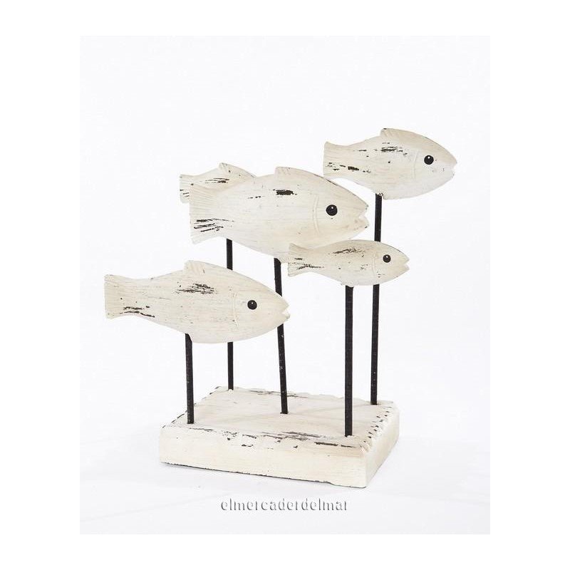 Decoración marinera peces en madera